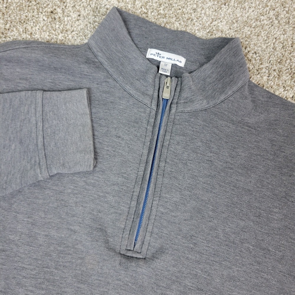 Peter Millar Mens Medium Solid Gray Performance S… - image 1